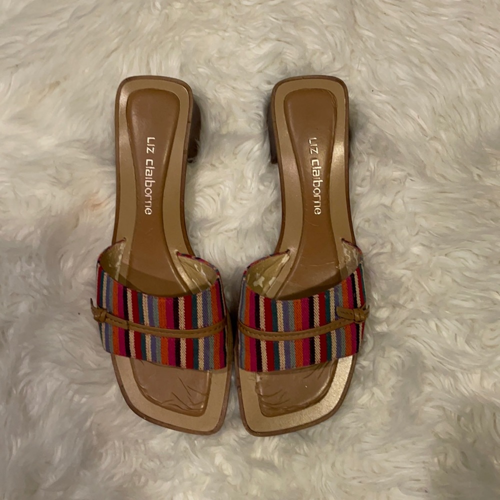 Vtg Flat Stripped Sandal